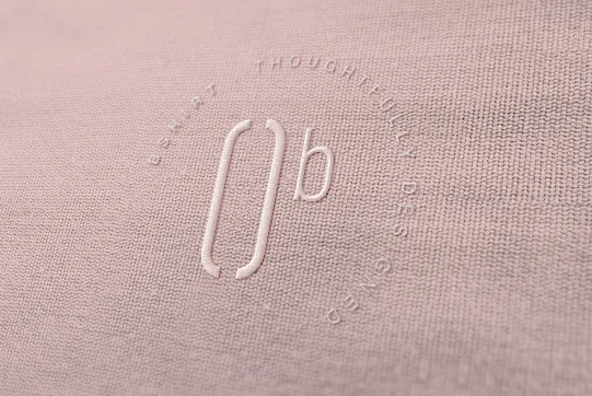 BShirt wordmark on fabric