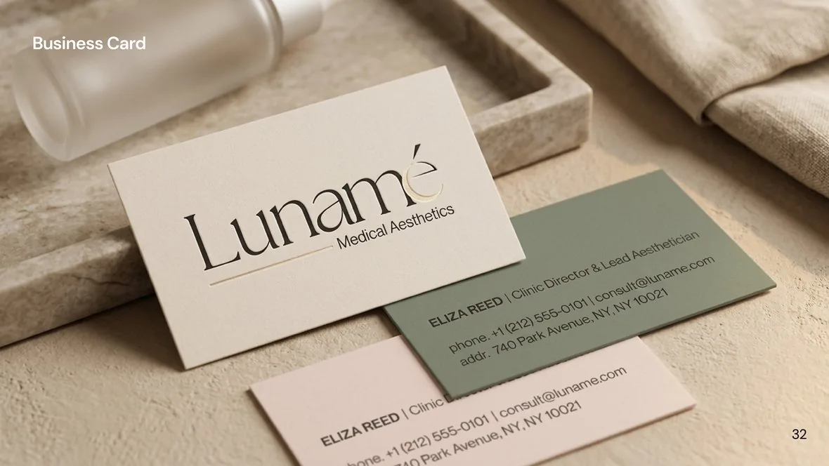 Lunamé brand collateral
