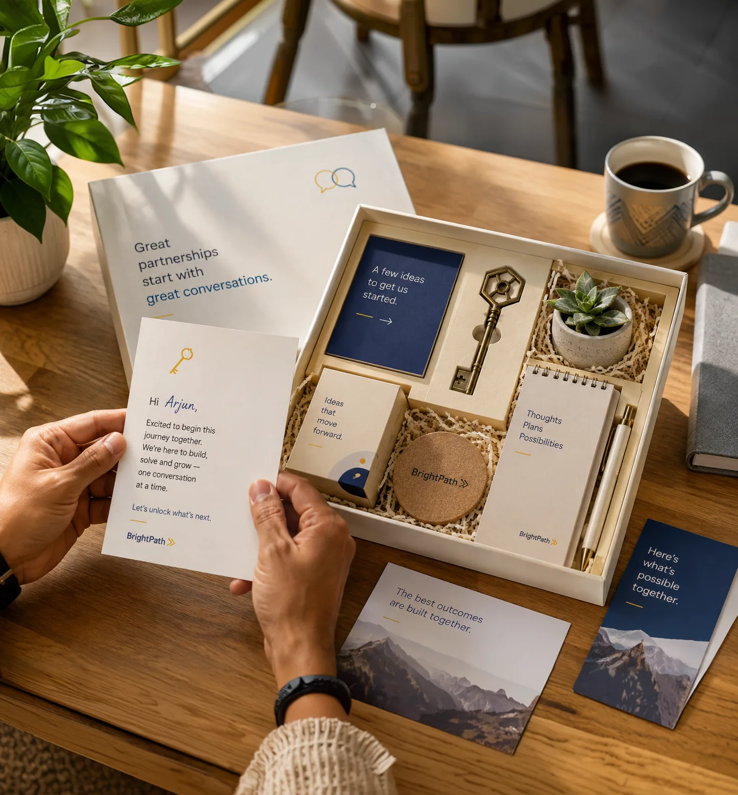 A considered gift box designed for a high-stakes prospect